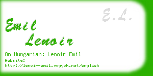 emil lenoir business card